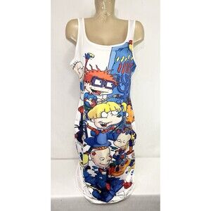 Rugrats Dress Size 1XL 1X 40" Sleeveless Sheath Chuckie Pickles Kimi Cartoon